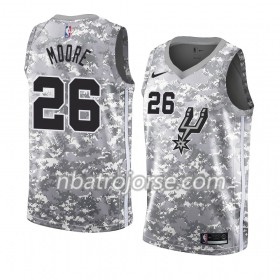 Män San Antonio Spurs Tröja Ben Moore 26 2018-19 Nike Grå Swingman